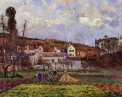 卡米耶 毕沙罗 : Kitchen Gardens at l'Hermitage, Pontoise